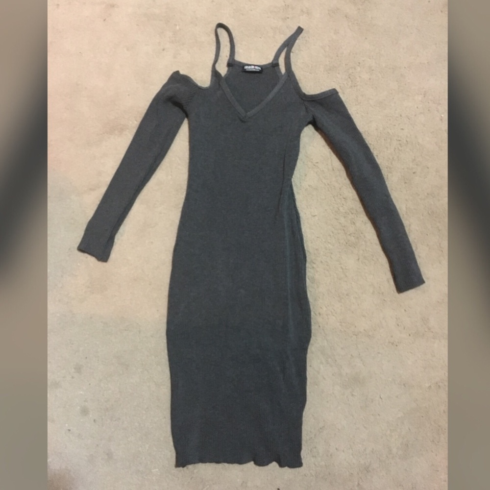 Cold Shoulder Sweater Dress
